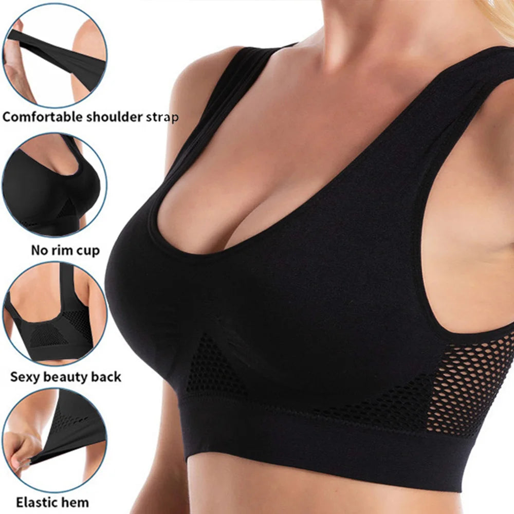 Shockproof Bra Wireless 6XL Plus Size