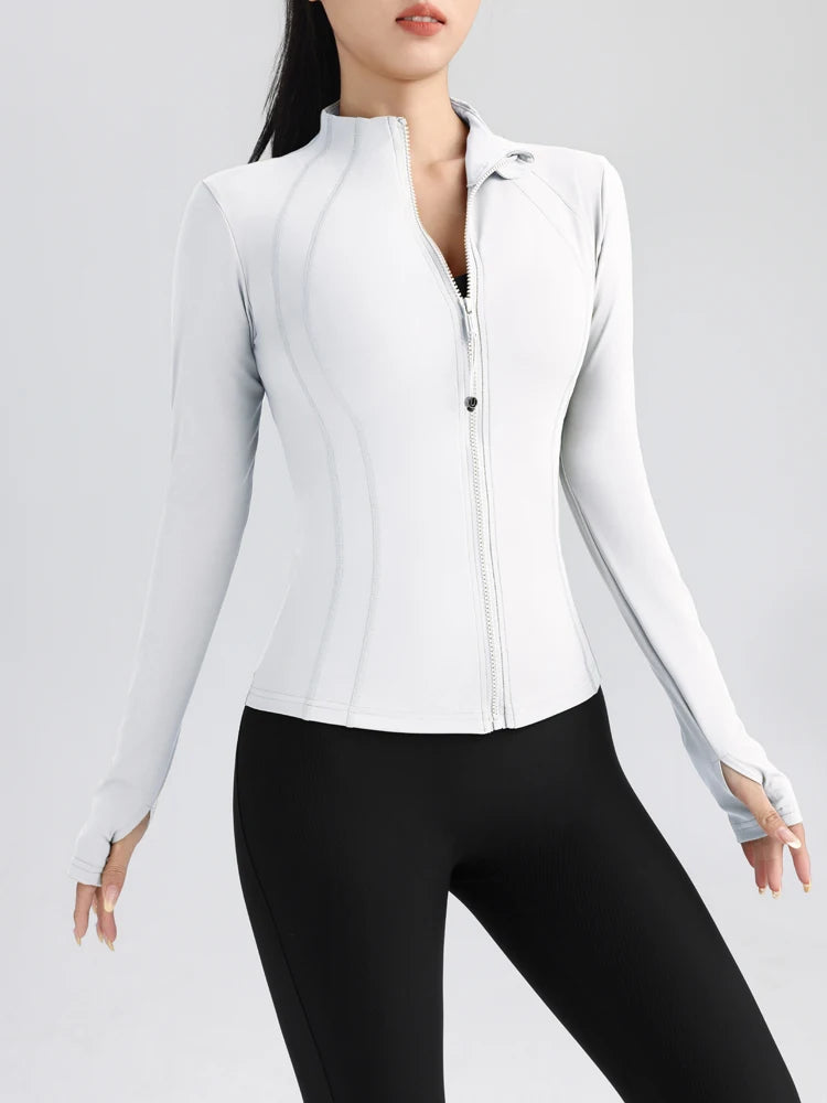 Top With Thumbholes Long Sleeve Round Neck
