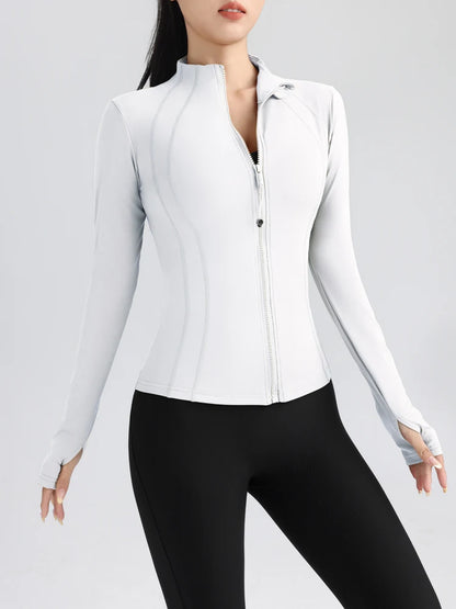 Top With Thumbholes Long Sleeve Round Neck